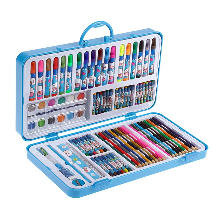 Набор для рисования в голубой коробке Барашки