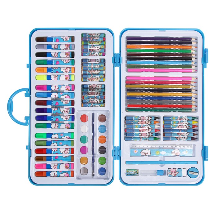 Набор для рисования в голубой коробке Барашки