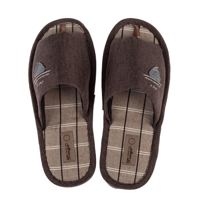 Тапочки мужские арт. HM9-2883, цвет коричневый, размер 41