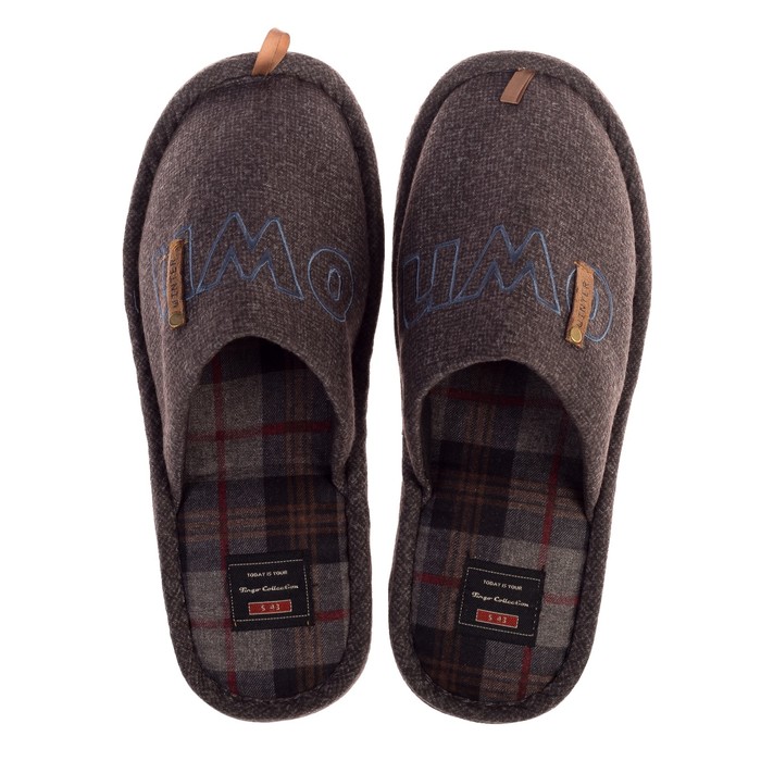 Тапочки мужские арт. HM9-2881, цвет коричневый, размер 40