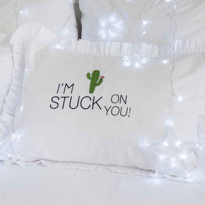 Наволочка "Этель" I'm stuck on you! 50х70+5 см, пл 125 г/м², 100% хлопок, сатин