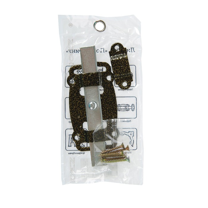 Задвижка дверная ЗД-100-Пл-SL, цвет античная бронза/цинк