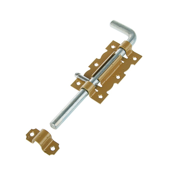 Задвижка дверная ЗД 110-Гб-S, цвет золотой металлик/цинк