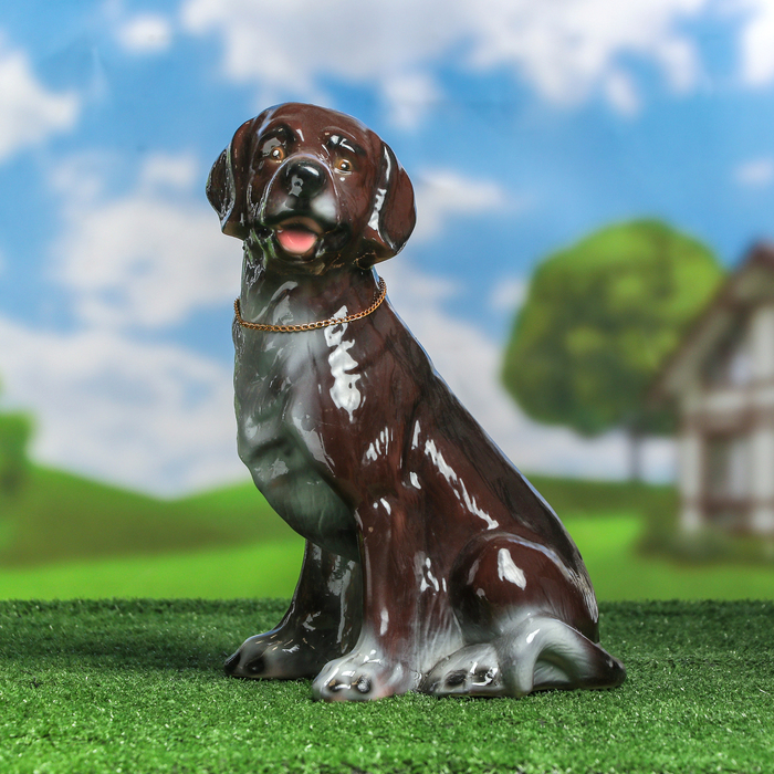 Копилка "Собака Лабрадор", глянец, 23 х 23 х 38 см, кремовый