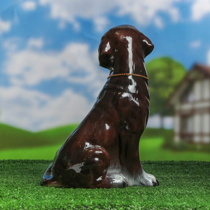 Копилка "Собака Лабрадор", глянец, 23 х 23 х 38 см, кремовый