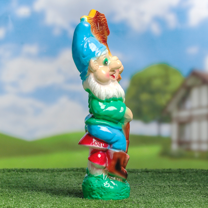 Садовая фигура "Гном Вэлком", малый глянец микс