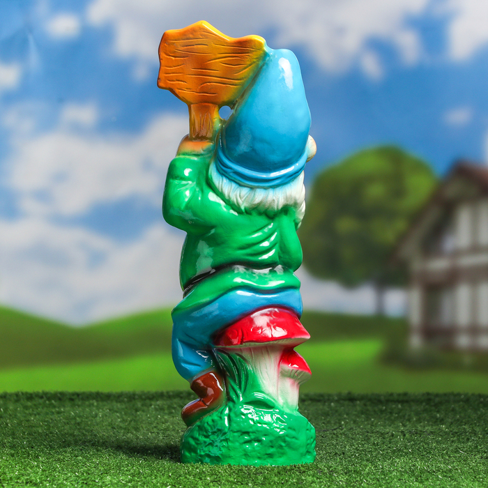Садовая фигура "Гном Вэлком", малый глянец микс