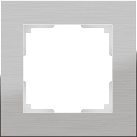 Рамка на 1 пост  WL11-Frame-01, цвет алюминий
