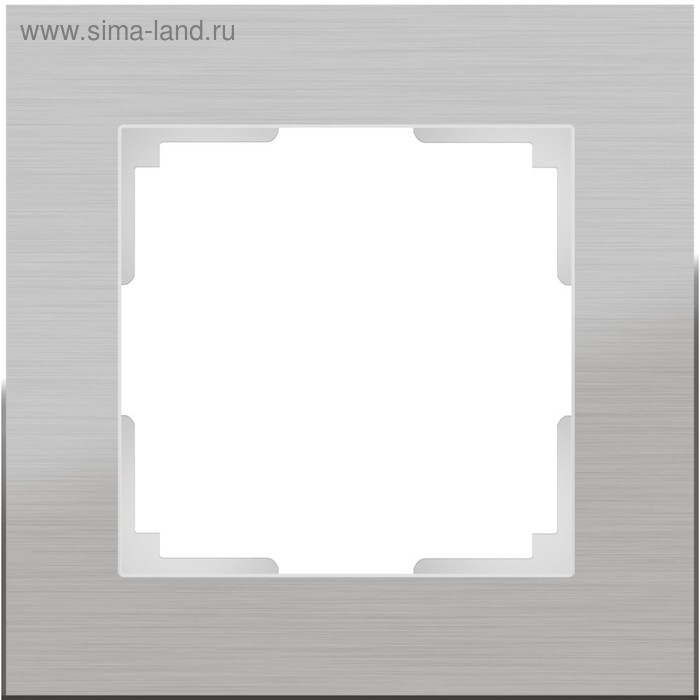 Рамка на 1 пост WL11-Frame-01, цвет алюминий цена и фото