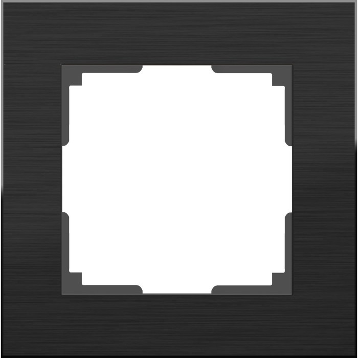 Рамка на 1 пост  WL11-Frame-01, цвет черный алюминий