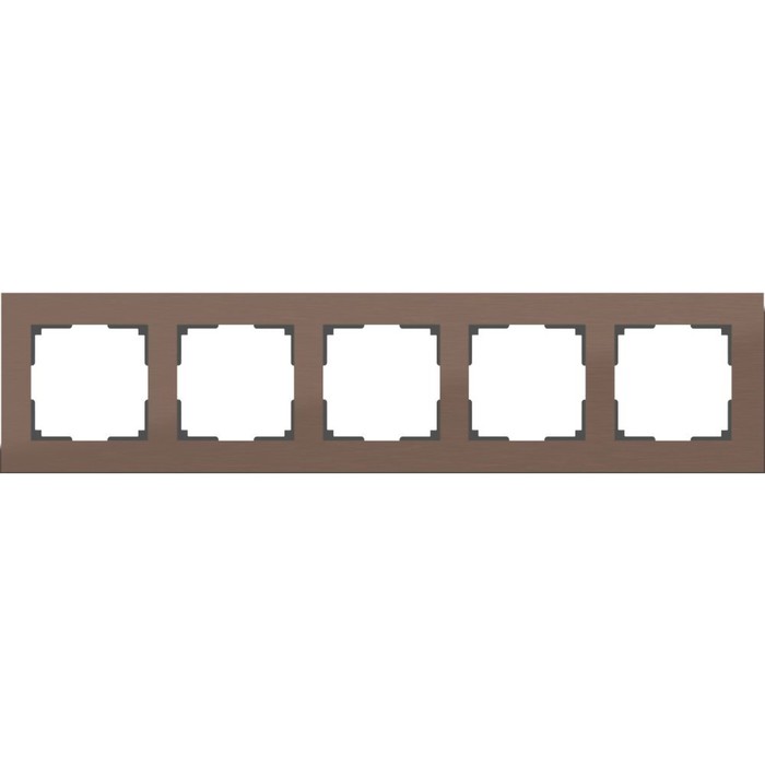 Рамка на 5 постов  WL11-Frame-05, цвет коричневый алюминий