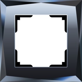 Рамка на 1 пост  WL08-Frame-01, цвет черный, материал стекло
