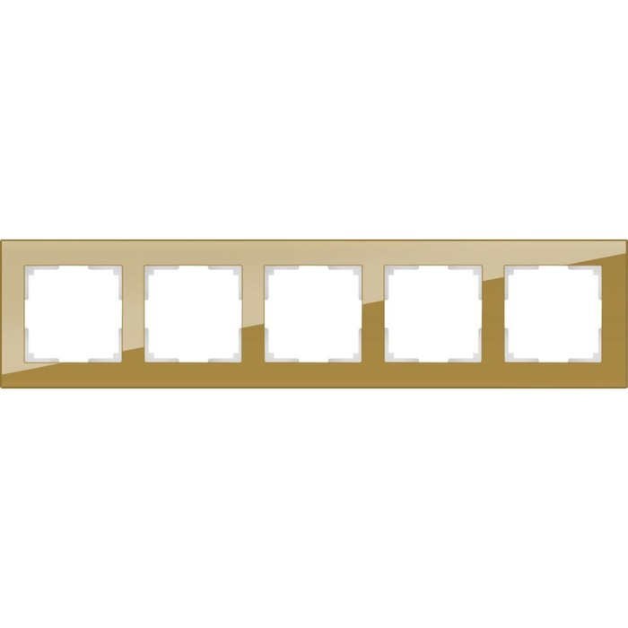 Рамка на 5 постов  WL01-Frame-05, цвет бронзовый, материал стекло