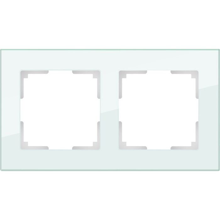 Рамка на 2 поста WL01-Frame-02, материал натуральное стекло