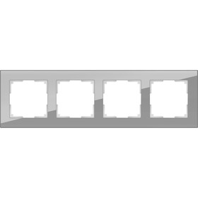 Рамка на 4 поста  WL01-Frame-04, цвет серый, материал стекло
