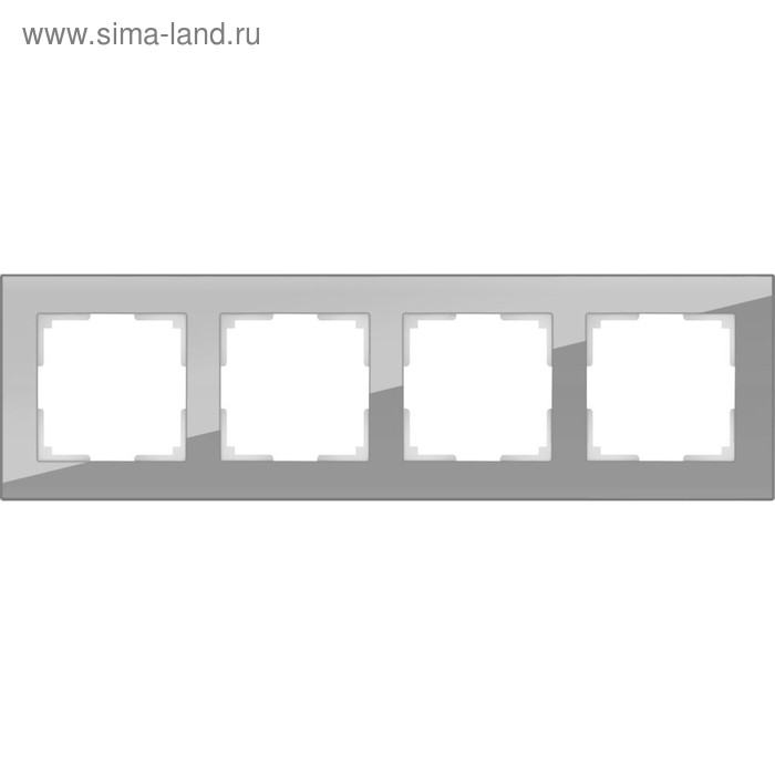 

Рамка на 4 поста WL01-Frame-04, цвет серый, материал стекло