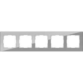 Рамка на 5 постов  WL01-Frame-05, цвет серый, материал стекло