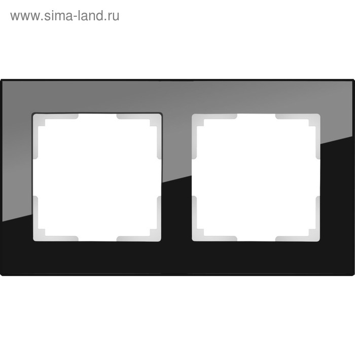 

Рамка на 2 поста WL01-Frame-02, цвет черный, материал стекло