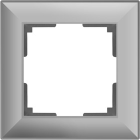 Рамка на 1 пост  WL14-Frame-01, цвет серебряный