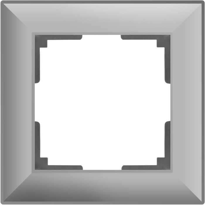 Рамка на 1 пост  WL14-Frame-01, цвет серебряный