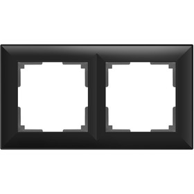 Рамка на 2 поста  WL14-Frame-02, цвет черный