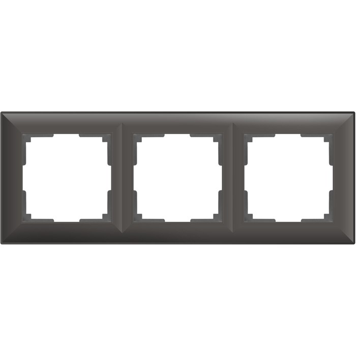 Рамка на 3 поста  WL14-Frame-03, цвет серо-коричневый