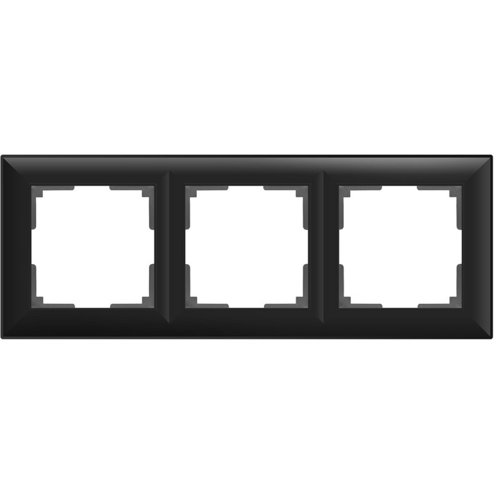 Рамка на 3 поста  WL14-Frame-03, цвет черный