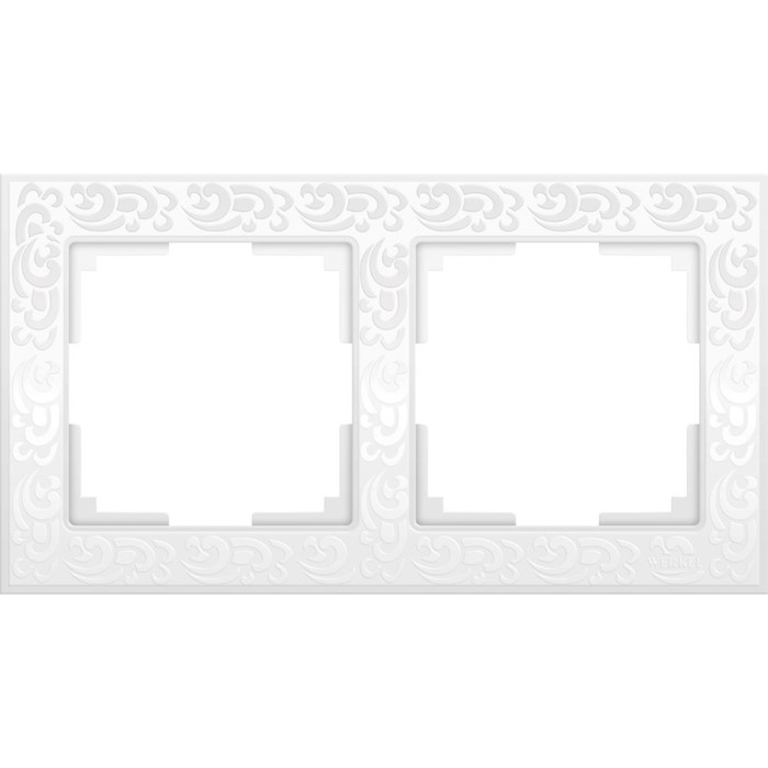 Рамка на 2 поста  WL05-Frame-02-white, цвет белый