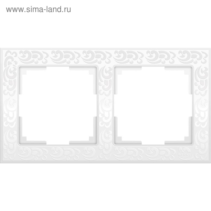 

Рамка на 2 поста WL05-Frame-02-white, цвет белый