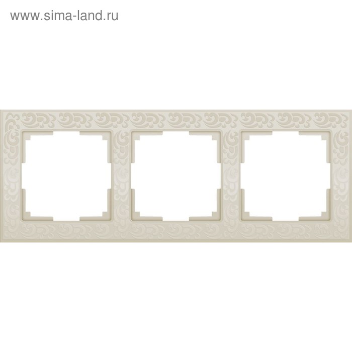 

Рамка на 3 поста WL05-Frame-03-ivory, цвет слоновая кость
