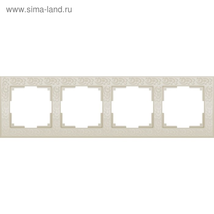 

Рамка на 4 поста WL05-Frame-04-ivory, цвет слоновая кость