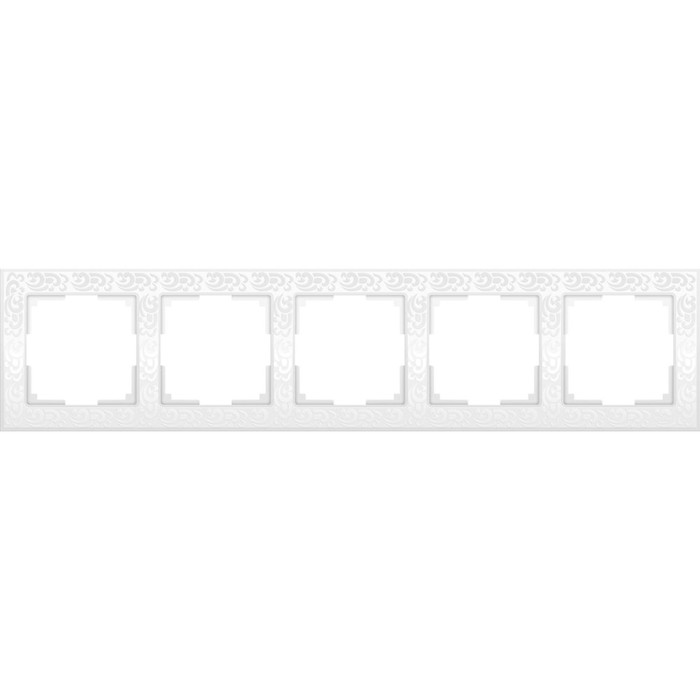 Рамка на 5 постов  WL05-Frame-05-white, цвет белый