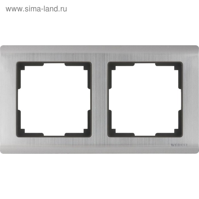 

Рамка на 2 поста WL02-Frame-02, цвет никель