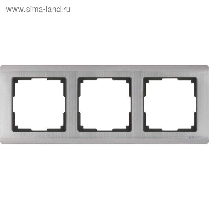 Рамка на 3 поста  WL02-Frame-03, цвет никель