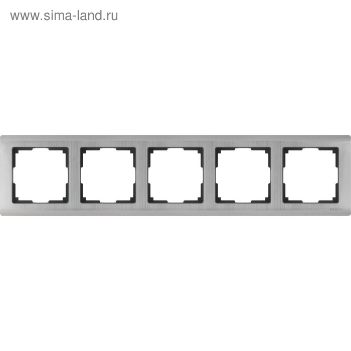 

Рамка на 5 постов WL02-Frame-05, цвет никель