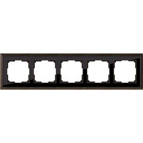 Рамка на 5 постов  WL17-Frame-05, цвет черный, бронза
