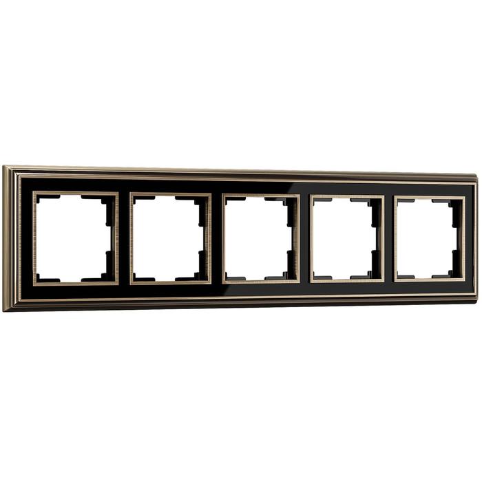 Рамка на 5 постов  WL17-Frame-05, цвет черный, бронза