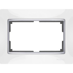 Рамка для двойной розетки  WL03-Frame-01-DBL-white, цвет белый
