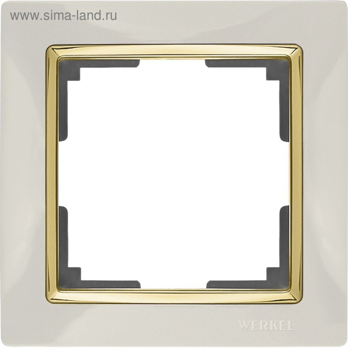 

Рамка на 1 пост WL03-Frame-01-ivory-GD, цвет золото, слоновая кость