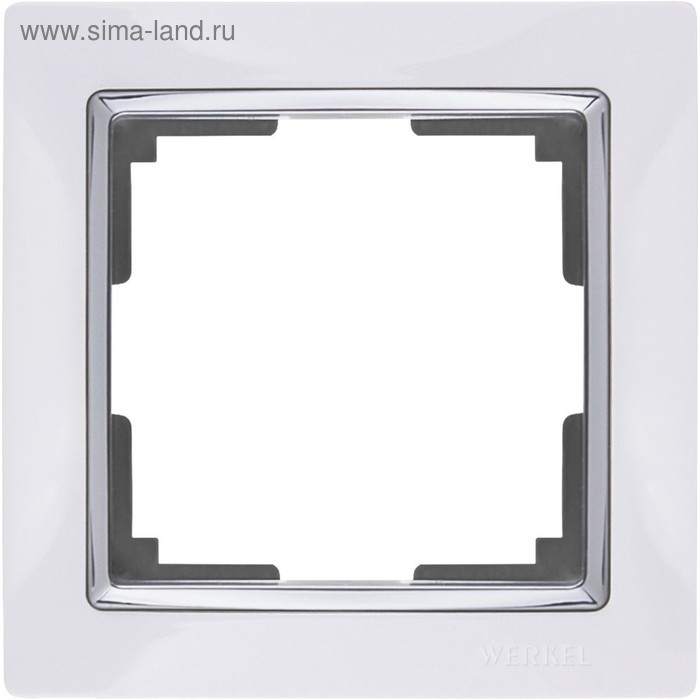 

Рамка на 1 пост WL03-Frame-01-white, цвет белый