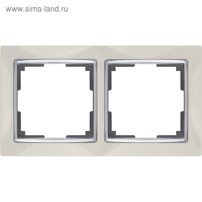 

Рамка на 2 поста WL03-Frame-02-ivory, цвет слоновая кость