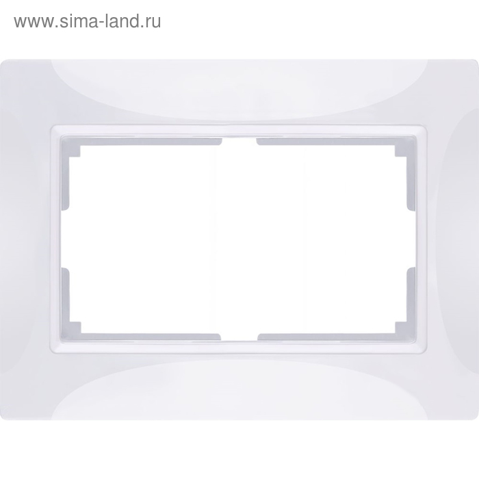 Рамка для двойной розетки  WL03-Frame-01-DBL, цвет белый