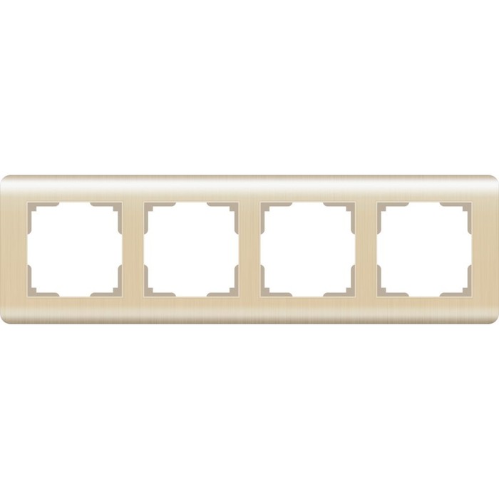 Рамка на 4 поста  WL12-Frame-04, цвет шампань