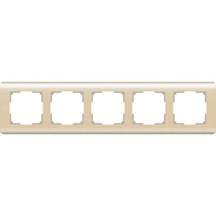 Рамка на 5 постов  WL12-Frame-05, цвет шампань