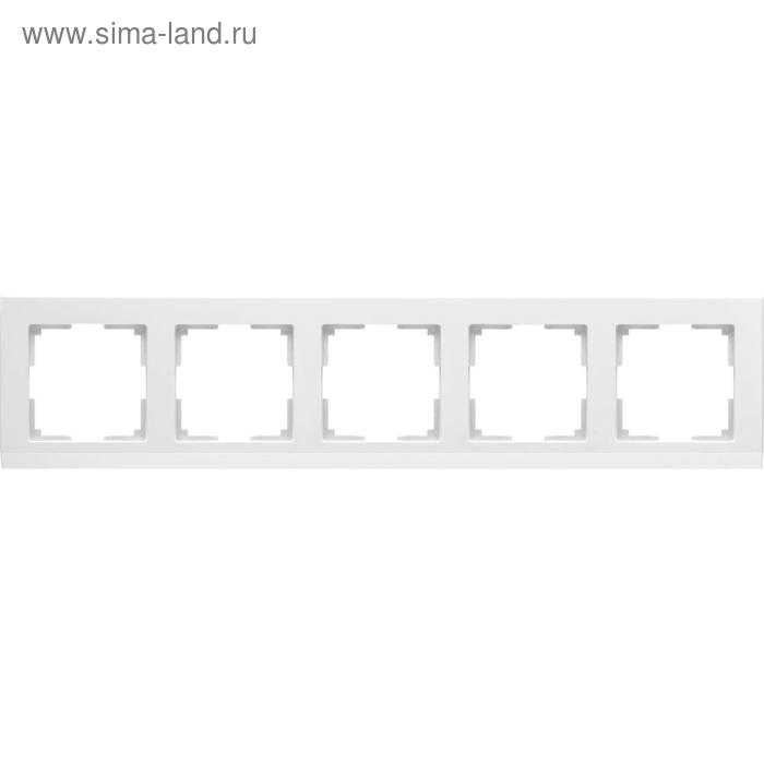Рамка на 5 постов WL04-Frame-05-white, цвет белый