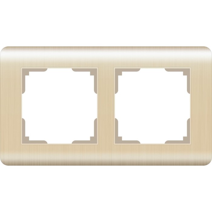 Рамка на 2 поста  WL12-Frame-02, цвет шампань