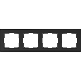 Рамка на 4 поста  WL04-Frame-04-black, цвет черный