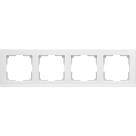 Рамка на 4 поста  WL04-Frame-04-white, цвет белый