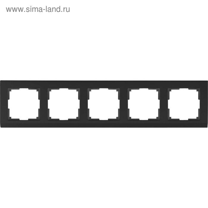 Рамка на 5 постов  WL04-Frame-05-black, цвет черный