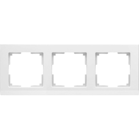 Рамка на 3 поста  WL04-Frame-03-white, цвет белый